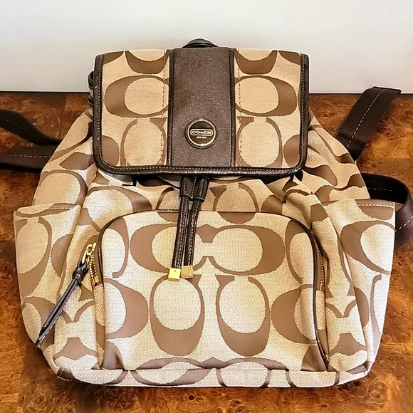 Coach | Bags | Coach Signature Jacquard Backpack | Poshmark display picture 3